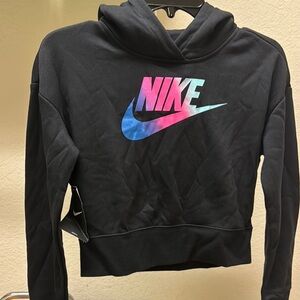 Nike Black Hoodie with Multicolor Logo